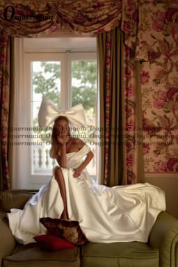 Osquernovia Stylish Strapless Wedding Dresses A-line Off the Shoulder Satin Ruched Bridal Dress Vestidos De Novia Customised