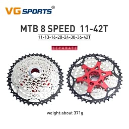 VG SPORTS MTB Cassette 8 9 10 11 12 Speed 40T 42T 46T 50T 52T Mountain Bike Cassette Separate Cassete Freewheel Bracket Sprocket