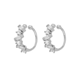 CRMYA Gold Silver Filled Hoop Earring CZ Zircon Heart Higgle Stud Earrings For Women Jewelry Earings Wholesale Aretes De Mujer