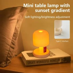 Rechargeable Sunset Projection Night Light,Mini LED Table Lamp for Bedroom Desk,Mood Atmosphere Light for Home Decor,Bedside,Bar