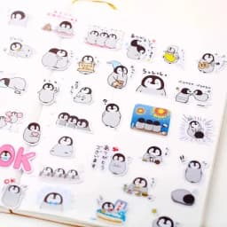40pcs/pack Cute Handbook Self-made Penguin Stickers Line Cute Korean Decoration Cartoon Diary Material / Waterproof Stickers