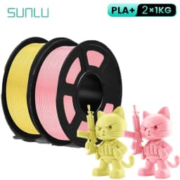 SUNLU 2KG 3D PLA/PETG/PLA PLUS/Clear Filament 1.75mm 2Roll 1KG 3D Printer Neatly Wound Filament for 3D Printer & 3D Pen
