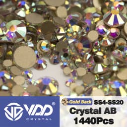 VDD AAAAA High Quality Glass Rhinestones Crystal AB Flatback Glitter Strass Stones For Nail Art DIY Crafts Clothes Decorations