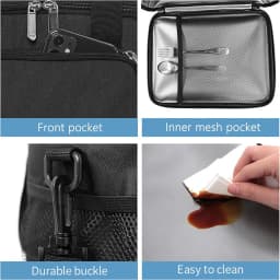Insulated Lunch Box for Men & Women Collapsible Leakproof Double Cooler Bag Large Capacity Travel Camping Lunch Bags for Work