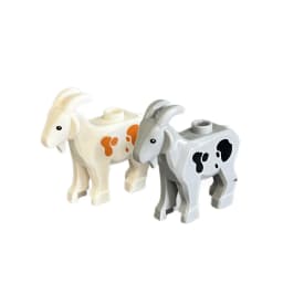 MOC City Animals Building Block Model Farm Ranch Scene Accessories Goat Wolf Pig Owl Flamingo Parrot Bird Zoo Kids Brick Toy T04