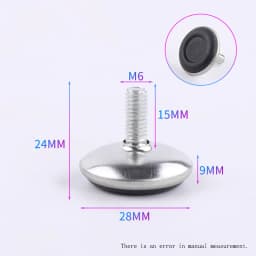 M6 M8 M10 Adjustable Leveling Chair Leg Feet Furniture Mat Screw-in Base Sofa Bed Cabinet Table Floor Protector Anti-slip Pad