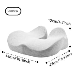 Solvath Ergonomic Thickened Memory Foam Seat Cushion Heavy Duty Chair Pad Removable Cover Ideal for Office Chair Lower Back Supp