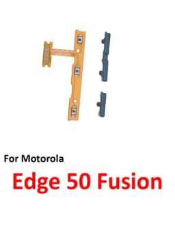 Phone Power Volume Button For Motorola Moto Edge 50 Fusion New On Off Up Down Key Internal Flex Cable Repair Parts Blue