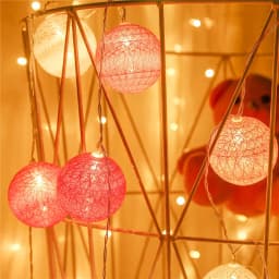 Cotton Ball String Fairy Night Lights LED Bulb Bedroom Christmas Halloween Outdoor Holiday Party Baby Bed Lights Decoration