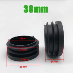 Black PE Plastic Round Pipe Plugs, Dia 10-100mm Furniture Foot Caps, Chair/Table Leg Protectors, Dustproof Tube Hole Covers