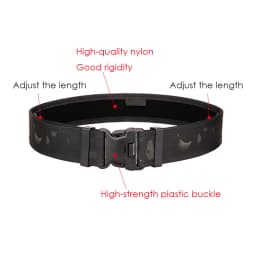 VATLTY 5.2cm Tactical Outer Belt for Men High Strength Plastic Pluggable Buckle Stiff Military Belt 130cm Rigid Girdle Male