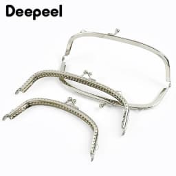 5/10Pcs Silver Smooth Metal Bags Handle 10/12/15cm Purse Frame for Handbag Wallet Clourse Sewing Brackets DIY Bag Accessories