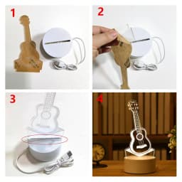 3D Acrylic LED Night Lamp USB Plug-Bedside Accent for Birthday Celebrations & Family Home Decor