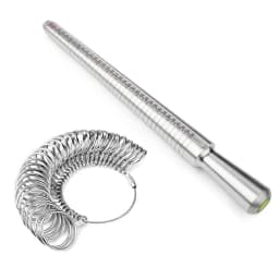 NIUPIKA HK/US/JP/UK/EU Aluminum Ring Rod Metal Ring Multi-size Specification Size Measurement Screening Jewelry DIY Tool