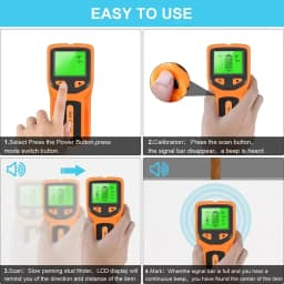 HW430 5in1 Wall Stud Detector LCD Display Multifunctional Handheld for Wood AC Wire Cable Metal Detector Electric Wall Finder