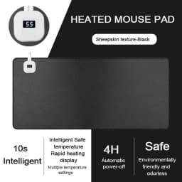 Electric Heat Mouse Pad Table Mat Display Temperature Heating Mouse Pad Keep Warm Hand For Office Computer Desk Keyboard Winter