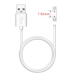 Universal 2Pin 4mm 7.62mm 4Pin Strong Magnetic Charge Cable USB Charging Line Cord Black White for Smart Watches
