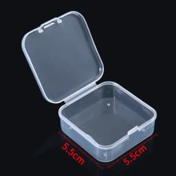 1pc Mini Rectangular Transparent Plastic Box Necklace and Earring Jewelry Packaging Dust-Proof Box Bead Storage Box