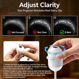 2-in-1 Night Light And Star Projector USB Starry Sky Projector Lamp with Clear Image Adjustable Brightness Touch Control Lamp