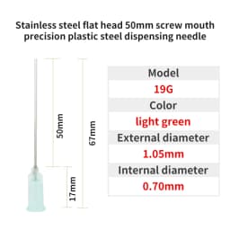 14G-27G 50mm Dispensing Machine Syringe Needle 2 Inch Stainless Steel Dispensing Needle Spiral Mouth Nozzle Glue Needle
