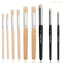 Miniature Paint Brushes Drybrush Set, Acrylic Paint Brushes for Oil, Watercolors, Tabletop, Figurine