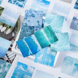 46pcs Gradient Cloud Sea Mini Diary Stickers DIY Adhesive Stationery Decorative Stick Labels for Journals And Planners