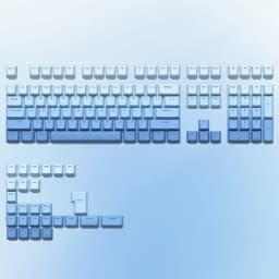 Gradient Blue Side Printed Keycaps Cherry Profile Double Shot PBT Keycaps 136 Keys for Cherry Gateron MX Switches Gamer Keyboard