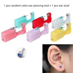 1Pc Tool Disposable Sterile Ear Piercing Kit, Cartilage Tragus Helix Piercing Gun No Pain Piercer Tool Machine Set Stud Jewelry