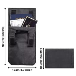 2026 Black Slim Belt Wallet Zero Bulk Anti Theft Belt Clip Hook And Loop Hidden Compartment