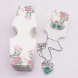 50 Pcs Jewelry Cards, Folded with Adhesive, Self-Adhesive Hanging Card, Jewelry Display Card
