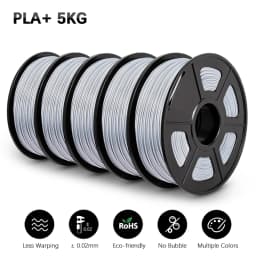 SUNLU 5KG PLA Plus/Clear/AntiString Filament 1.75mm 1kg Spool (2.2lbs) Neatly Wound Filament Fit Most FDM Printer