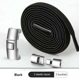 Interlock Buckle Elastic Shoe Laces No Tie Shoelaces for Sneakers Flat Shoelace Kids Adult Elastic Laces One Size Fits All Shoes