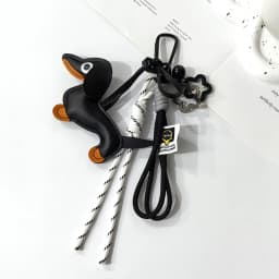 1PC Dachshund Keychain Bag Charm Mini Star PU Leather Creative Gift for Women Purse Car Hanging Chatm Accessories