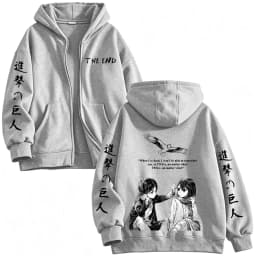 Anime "Attack on Titan" Mikasa Ackerman Allen Yeager Zipper Hoodie Men's Clothing Long Sleeve Zipper Hoodie Jacket Coat