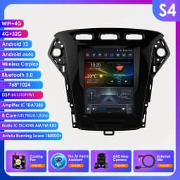 9.7"carplay android 13 auto car radio for Ford Mondeo mk4 Galaxy A/C 2011-2013 Autoradio Multimedia player GPS Stereo 4G SWC RDS