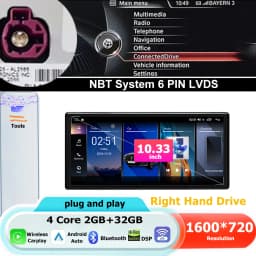 Android 16 RHD For BMW 3/4 series F30 F31 F32 F33 F34 F36 2013-2019 Android Auto Carplay Car Multimedia Car Radio WIFI DSP GPS