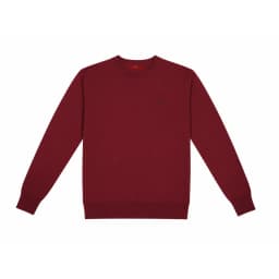 CH Men's Crew Neck Sweater Slim Fit Long Sleeve Knit Pullover with Red Embroidery Business Casual Top