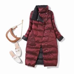 2 IN 1 Reversible Lightweight Duck Down Jacket Women Long Coat Winter White Duck Down Overcoat Woman Puffer Jacket JK-253