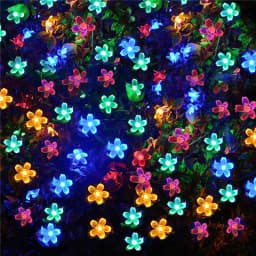 LED Solar String Lights Cherry Blossom Garland Lights Outdoor Solar Garden Patio Decor Lights Christmas Wedding Party Decoration