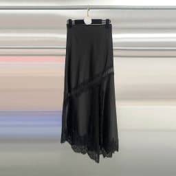 CHICEVER Hit Color Sexy Patchwork Lace Hollow Skirts For Women High Waist Split Temperament Asymmetrical Midi Skirt Female Style