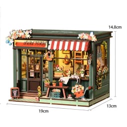 DIY Gothic Book Nook Kit 3D Wooden Miniature Dollhouse with Furniture Handmade Craft Bookshelf Insert Creative Home Decor Gifts