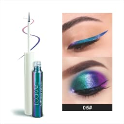 Shiny Chameleon Green Liquid Eyeliner Metallic Eyeshadow Multicolor Eye Liner Pearlescent Polarized Glitter Eye Pigment Makeup