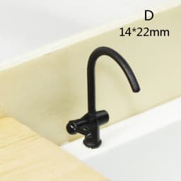 1-12pcs Dollhouse Miniature Faucet simulation model 1:12 Miniature Metal Water Tap Faucet Dollhouse Kitchen Bathroom Accessories