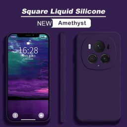 Luxury Square Liquid Silicone Phone Case Cover For Honor Magic6 Magic 6 Pro 6Pro Magic6Pro 5G Soft Candy Color Back Cover