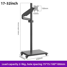 Adjustable Mobile Standing Desk Riser with Ergonomic Monitor Arm and Keyboard Tray