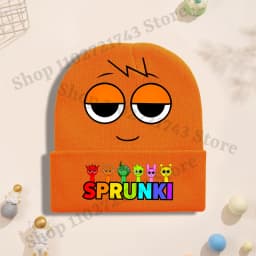 Sprunki Cartoon Cute Knit Hat for Children Anime Fashion Knitted Hat Boys Girls Winter Warm Cap Kids Windproof Hip Hop Caps Gift