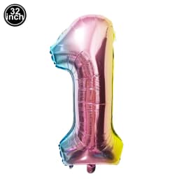 Balloon 1 Number Balloons Wild One Green Globe Blue Figure 1 Birthday Big Large 32 inch Red Rose Golden Silver Black Colorful