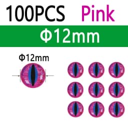 100pcs Holographic 3D Epoxy Fish Eyes Dragon Eyes For Baitfish Streamer Saltwater Fly Jig Baits Fishing Lure Making 3mm~12mm