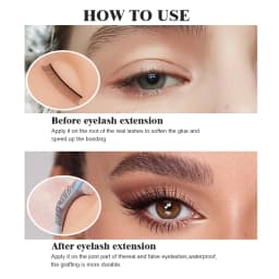 NATUHANA Super Bonder for Eyelash Extensions Quick Drying Lash Adhesive Sealer, Reduces Fumes Irritation, Long Lasting Retention