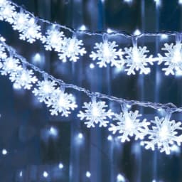 80/40/20/10 LED Christmas Fairy Light String USB Battery Box Powered Snowflake Light String New Year Decorative Light